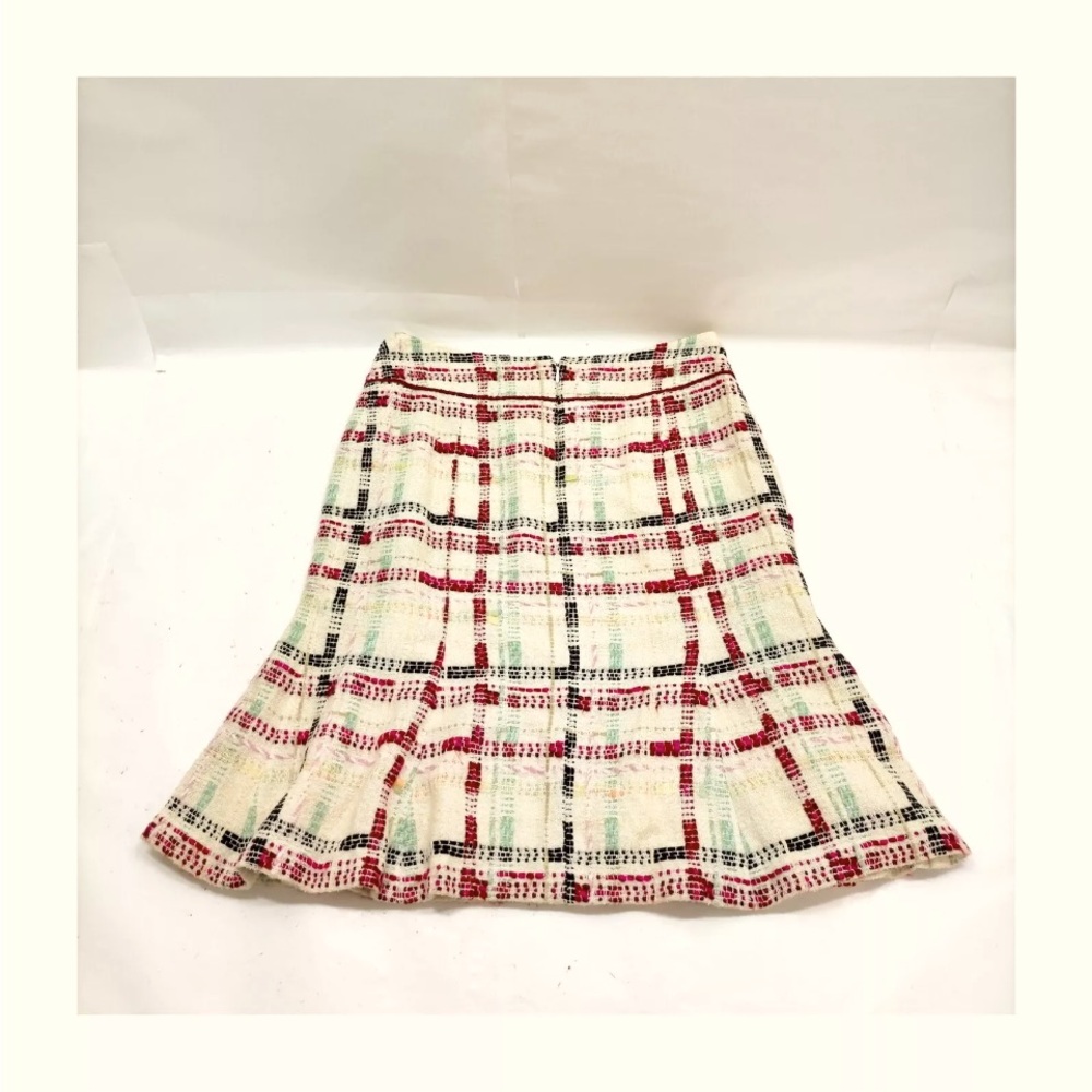CHANEL Plaid Skirt Size 36